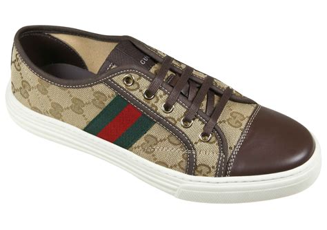 brown gucci sneakers|gucci gg canvas sneakers.